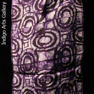 Batik Scarf on Silk by Gasali Adeyemo