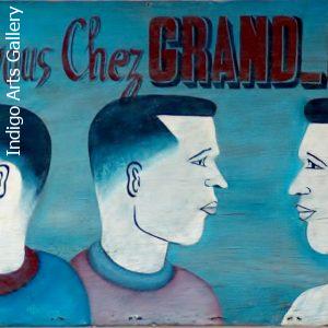 "Rendezvous Chez GRAND PECK" barber sign