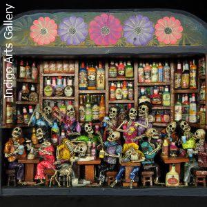 Cantina de los Muertos (Cantina of the Dead) Retablo (version 8)