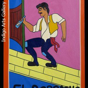 El Borracho - Loteria Card Painting