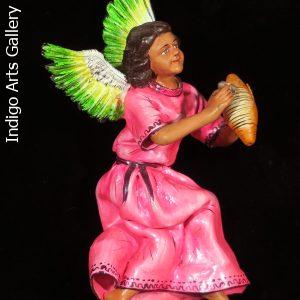 Angel with Guiro - retablo figure