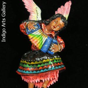 Angel with Accordion - retablo figure