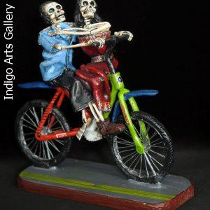 Bike Ride of the Dead IV - retablo sculpture