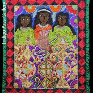 Marassa Trois (The Three Graces) - Vodou Flag