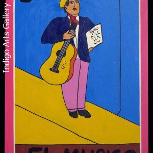 El Musico - Loteria Card Painting