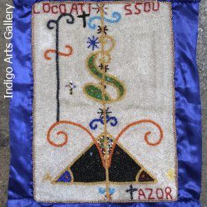 Loco Atissou Beaded Vodou flag