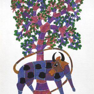 Tree of Life with Purple Cow