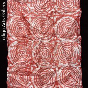 Batik Scarf on Silk by Gasali Adeyemo