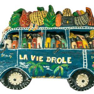 "La Vie Drole" Haitian Tap-Tap - Vintage Papier Maché