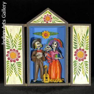 "La Familia Muerte" Retablo