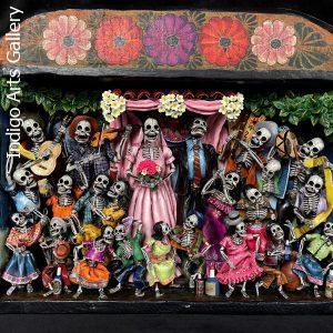 Boda de los Muertos (Skeleton Wedding - version 7) - Retablo