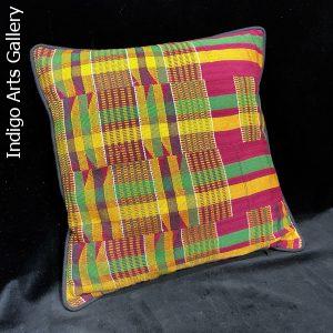 Asante Kente-cloth pillow