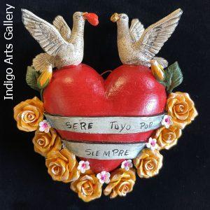 "Sere Tuyo Por Siempre" - Retablo Heart Ornament