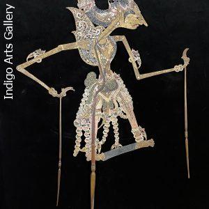 Warrior - Antique "Wayang Kulit" Javanese Shadow Puppet