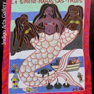 La Sirene - Marassas - Trois Beaded Vodou Flag