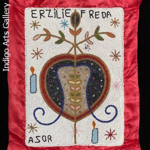 Ezilie Freda Beaded Vodou flag