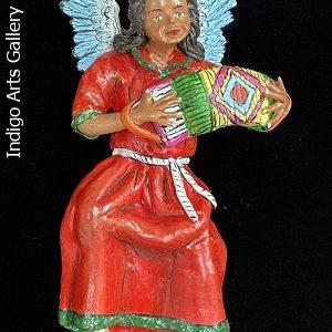 Angel accordionista - retablo figure