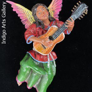 Angel with Guitar - retablo figure