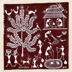 Warli Village Scene