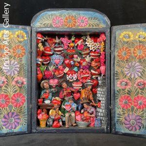 Taller de Corazones (Valentine Workshop) Retablo (version 7)